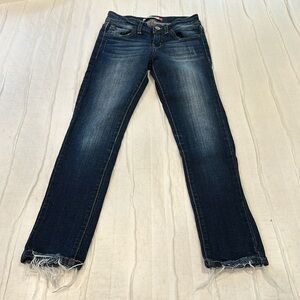 KanCan Girls 12 Straight Leg with Distressed bottoms